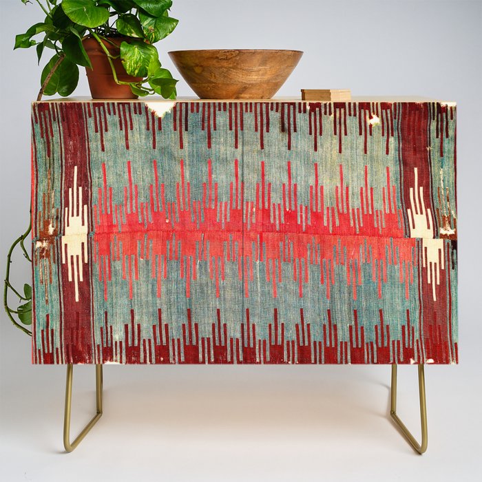 Sivas Antique Turkish Kilim Print Credenza Gallery Image 1