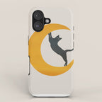 Moon and Cat iPhone Case Gallery Image 1