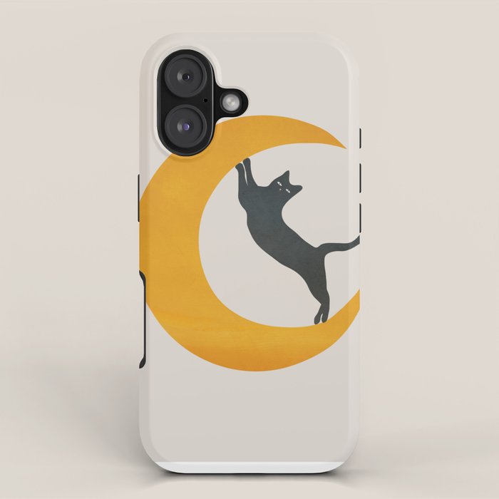 Moon and Cat iPhone Case Gallery Image 1