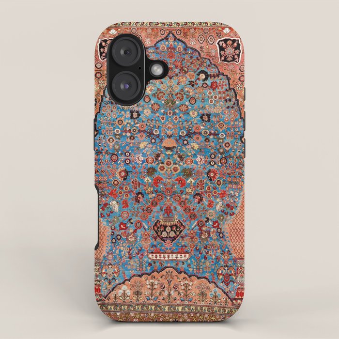 Qashqai Floral Prayer Rug circa 1870 iPhone Case Gallery Image 1