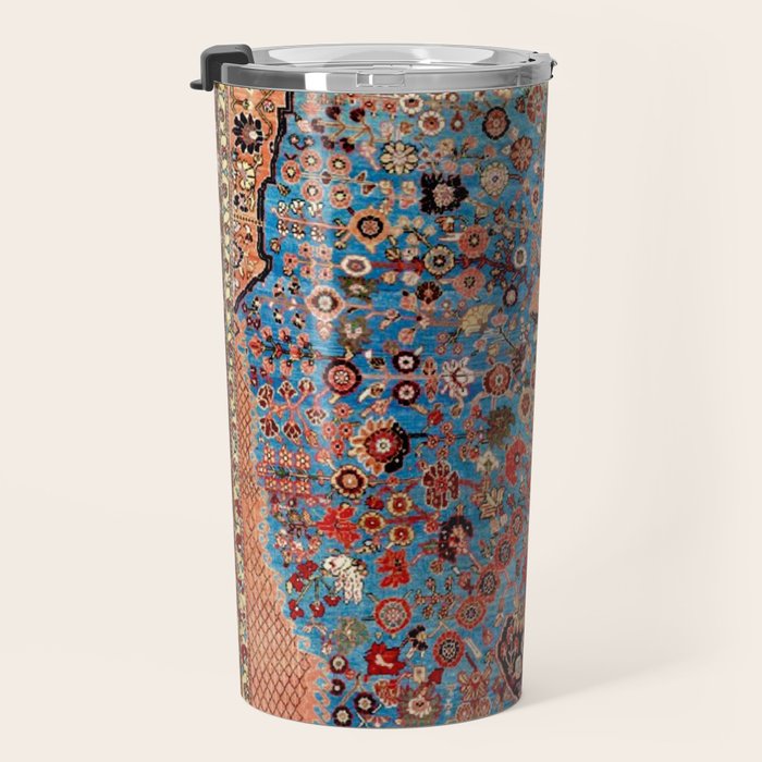 Qashqai Floral Prayer Rug circa 1870 Travel Mug Gallery Image 3