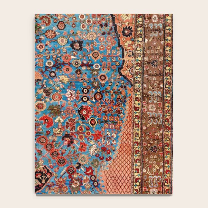 Qashqai Floral Prayer Rug circa 1870 Notebook Gallery Image 4