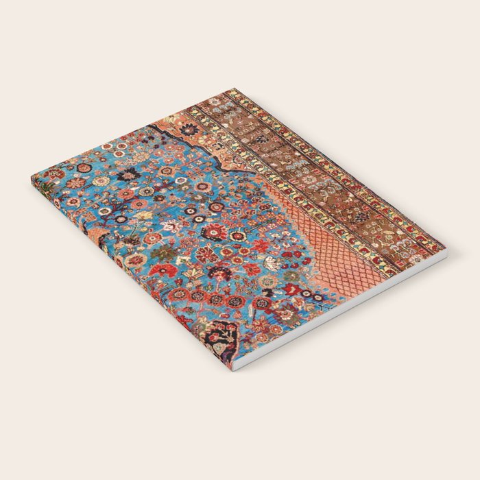 Qashqai Floral Prayer Rug circa 1870 Notebook Gallery Image 2