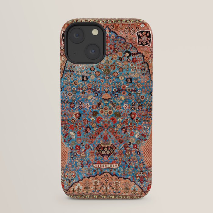 Qashqai Floral Prayer Rug circa 1870 iPhone Case Gallery Image 21