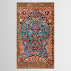 Qashqai Floral Prayer Rug circa 1870 Tablecloth Gallery Image 2