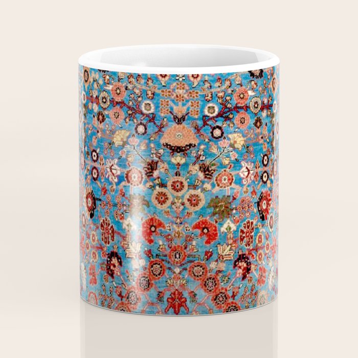 Qashqai Floral Prayer Rug circa 1870 Coffee Mug Gallery Image 4