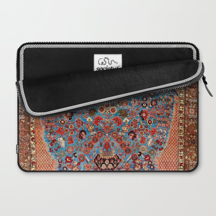 Qashqai Floral Prayer Rug circa 1870 Laptop Sleeve Gallery Image 2