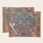 Qashqai Floral Prayer Rug circa 1870 Placemat Gallery Image 1