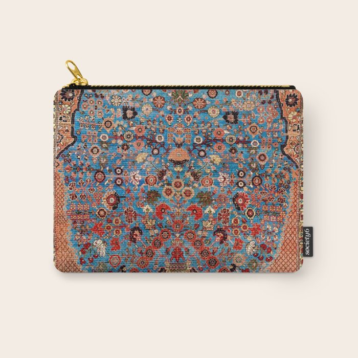 Qashqai Floral Prayer Rug circa 1870 Carry All Pouch Gallery Image 1