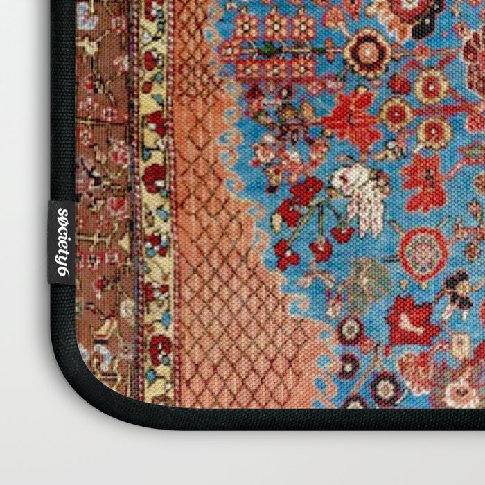 Qashqai Floral Prayer Rug circa 1870 Laptop Sleeve Gallery Image 3