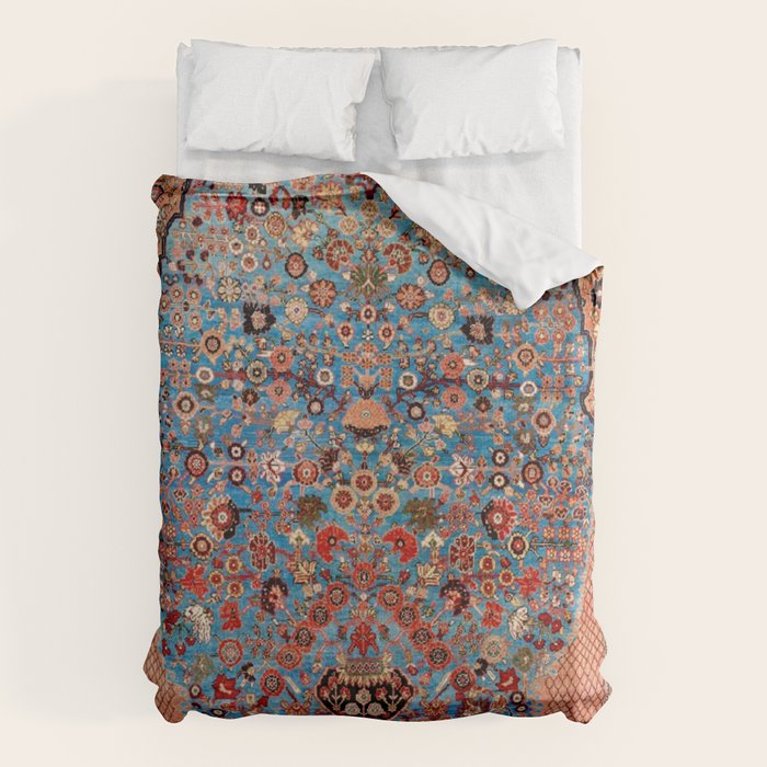 Qashqai Floral Prayer Rug circa 1870 Duvet Cover Gallery Image 1