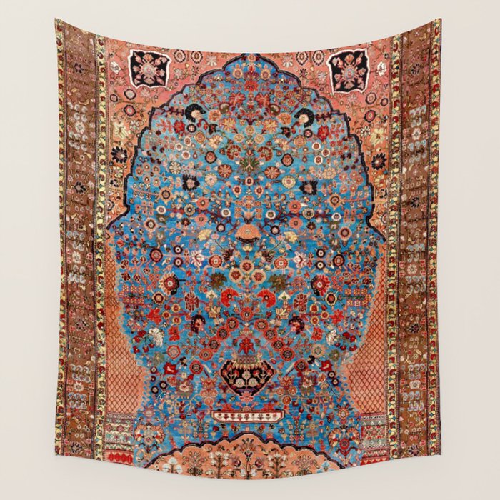 Qashqai Floral Prayer Rug circa 1870 Wall Tapestry Gallery Image 4