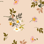 seamless pattern with rose hips on a pink background Coffee Mug Gallery Image 2