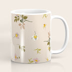 seamless pattern with rose hips on a pink background Coffee Mug Gallery Image 1