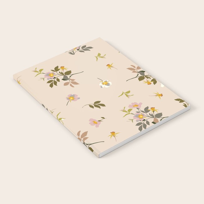 seamless pattern with rose hips on a pink background Notebook Gallery Image 2