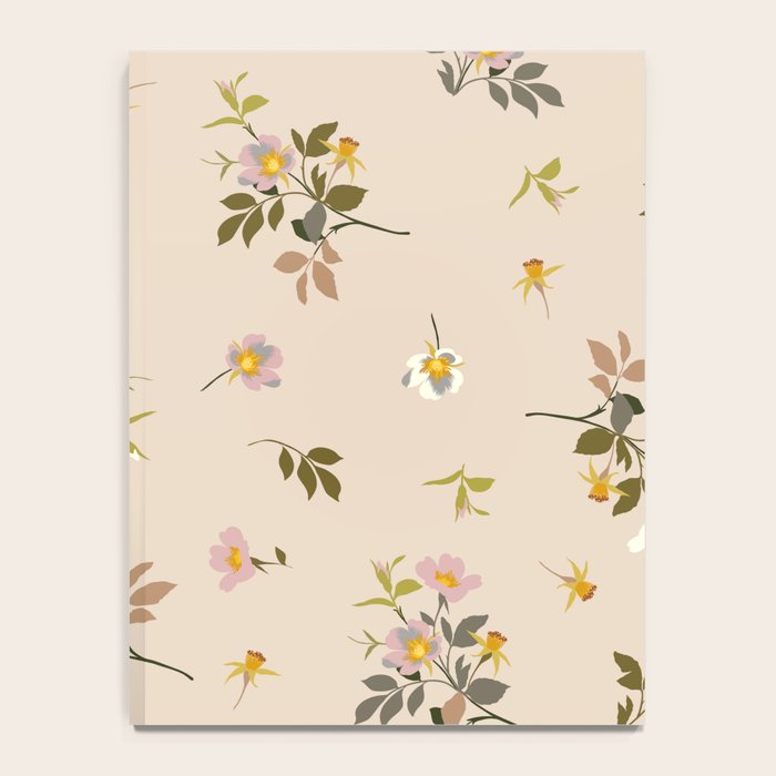 seamless pattern with rose hips on a pink background Notebook Gallery Image 4
