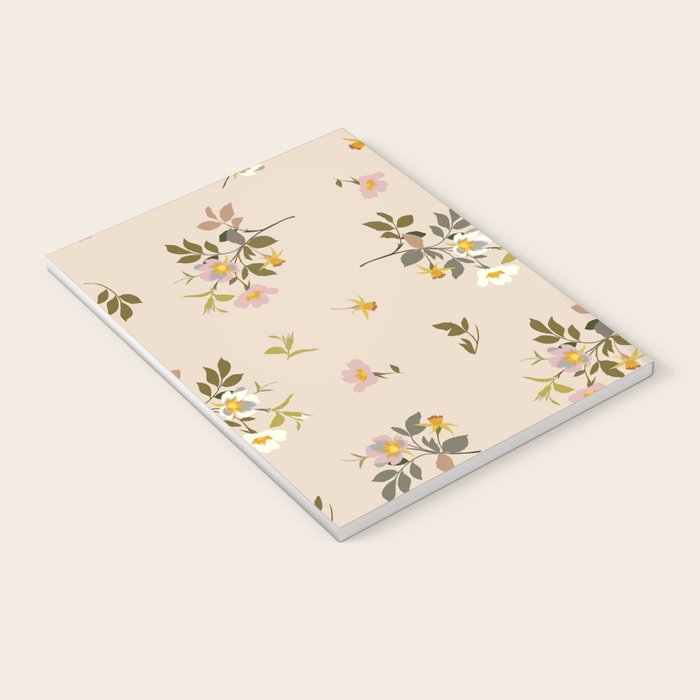 seamless pattern with rose hips on a pink background Notebook Gallery Image 3