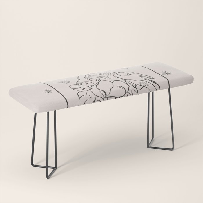 Falling Flowers lines Bench Gallery Image 1