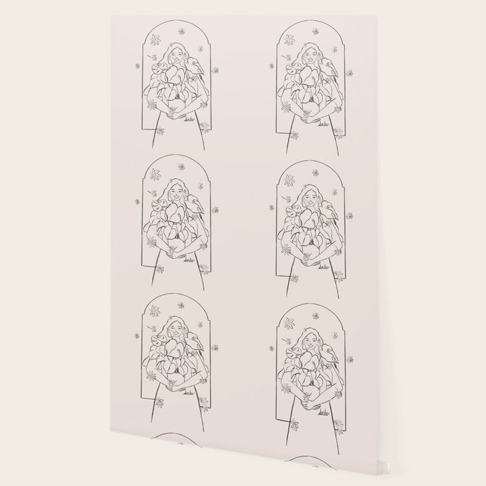 Falling Flowers lines Wallpaper Gallery Image 2