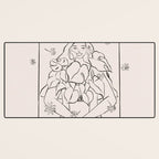 Falling Flowers lines Desk Mat Gallery Image 3