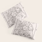 Falling Flowers lines Pillow Sham Gallery Image 3