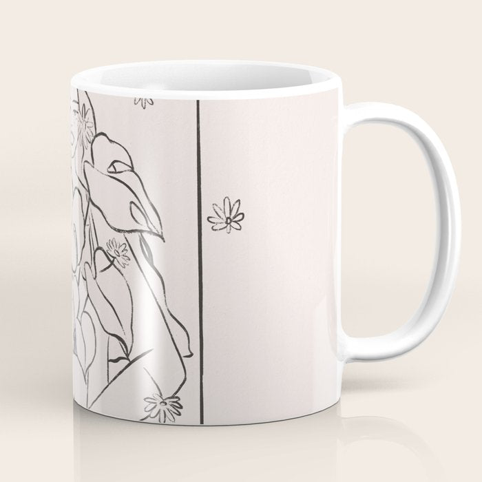 Falling Flowers lines Coffee Mug Gallery Image 1