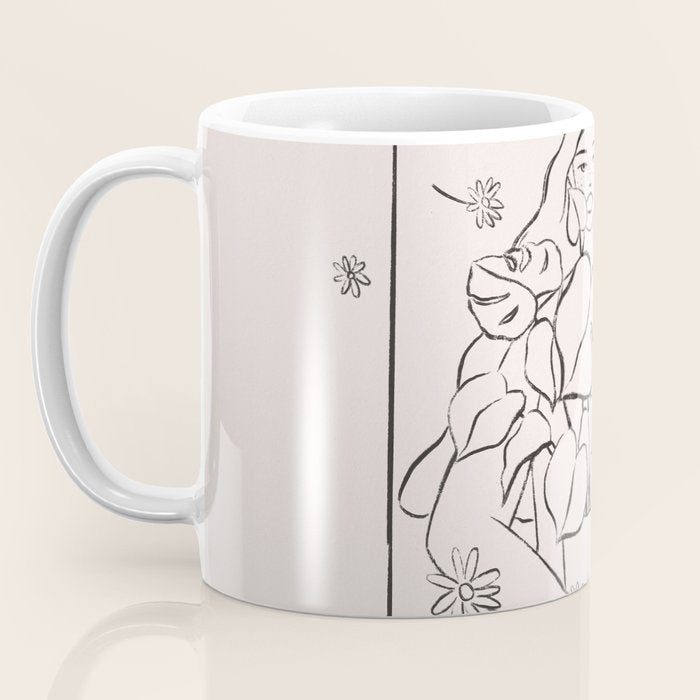 Falling Flowers lines Coffee Mug Gallery Image 3