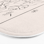 Falling Flowers lines Bath Mat Gallery Image 3