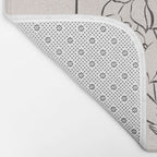 Falling Flowers lines Bath Mat Gallery Image 2