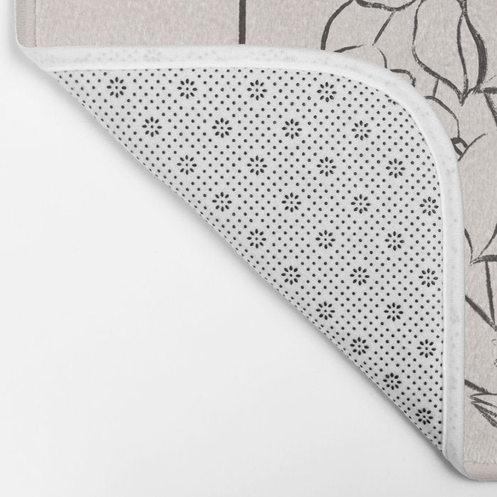 Falling Flowers lines Bath Mat Gallery Image 2