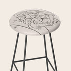 Falling Flowers lines Stool Gallery Image 2
