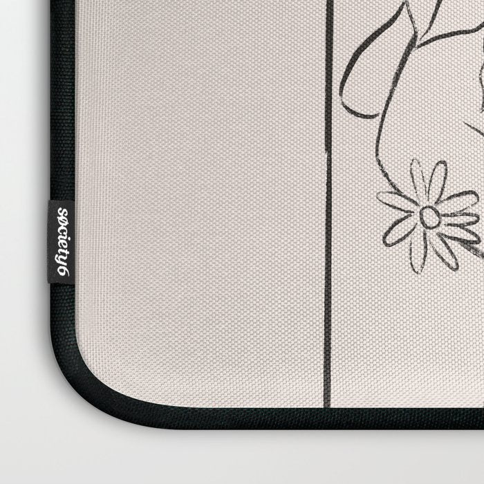 Falling Flowers lines Laptop Sleeve Gallery Image 3