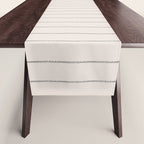 French Cream Linen Stripe Table Runner Gallery Image 1