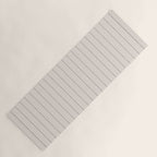French Cream Linen Stripe Yoga Mat Gallery Image 1
