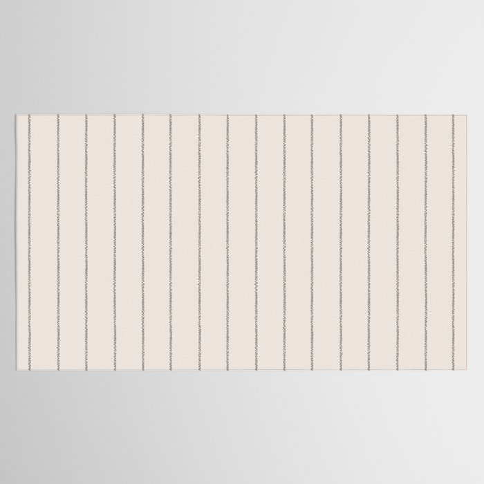 French Cream Linen Stripe Tablecloth Gallery Image 2