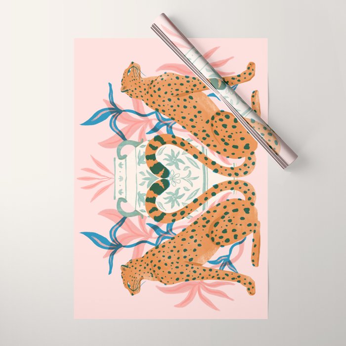 Cheetah Symmetry Wrapping Paper Gallery Image 1