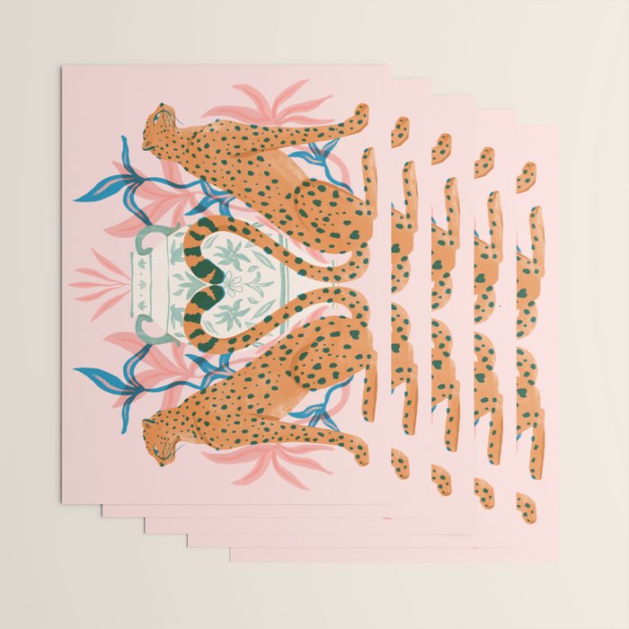 Cheetah Symmetry Wrapping Paper Gallery Image 3
