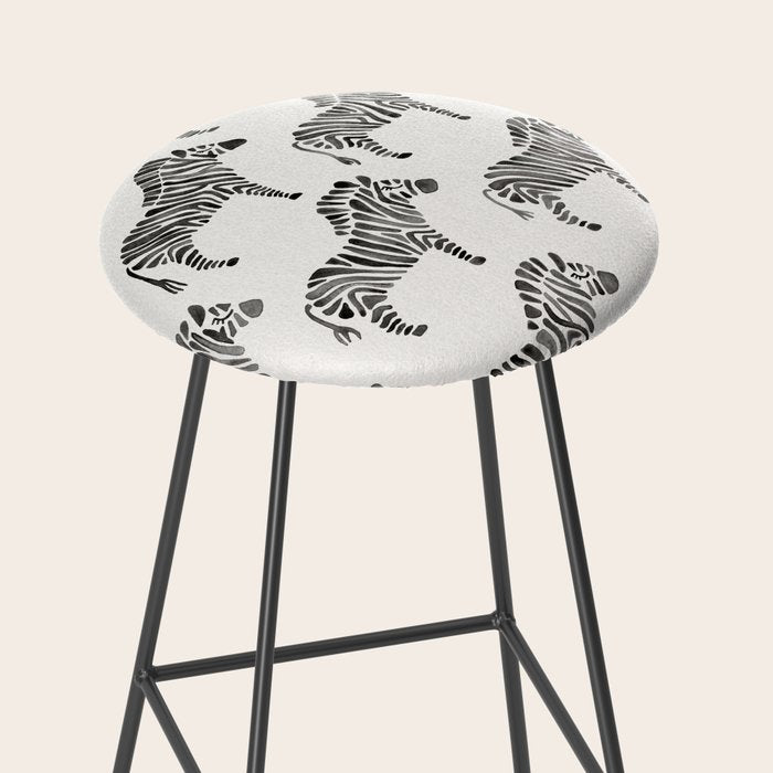 Zebras - Black & White Palette Stool Gallery Image 2