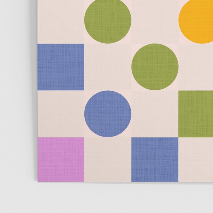 Bold Playful Checks and Dots Pattern - Rainbow colours Poster Gallery Image 3