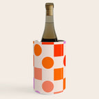 Bold Playful Checks and Dots Pattern - Rainbow colours Wine Chiller Gallery Image 3