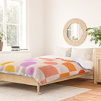 Bold Playful Checks and Dots Pattern - Rainbow colours Duvet Cover Gallery Image 2