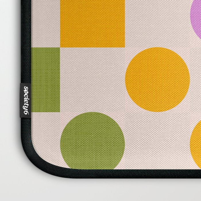 Bold Playful Checks and Dots Pattern - Rainbow colours Laptop Sleeve Gallery Image 3