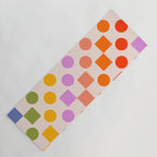 Bold Playful Checks and Dots Pattern - Rainbow colours Yoga Mat Gallery Image 1