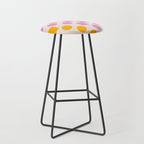 Bold Playful Checks and Dots Pattern - Rainbow colours Stool Gallery Image 1