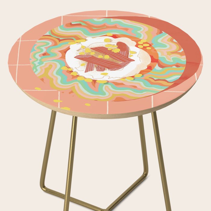 Marble Plate Pink Side Table Gallery Image 2