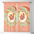 Marble Plate Pink Window Curtain Gallery Image 5