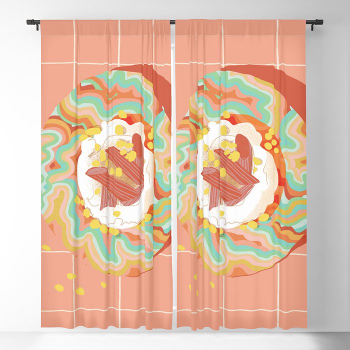 Marble Plate Pink Window Curtain Gallery Image 5