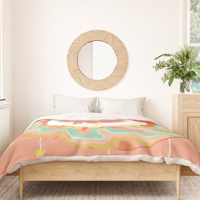 Marble Plate Pink Duvet Cover Gallery Image 3