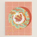 Marble Plate Pink Jigsaw Puzzle Gallery Image 1