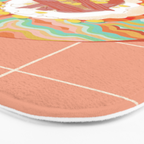 Marble Plate Pink Bath Mat Gallery Image 3